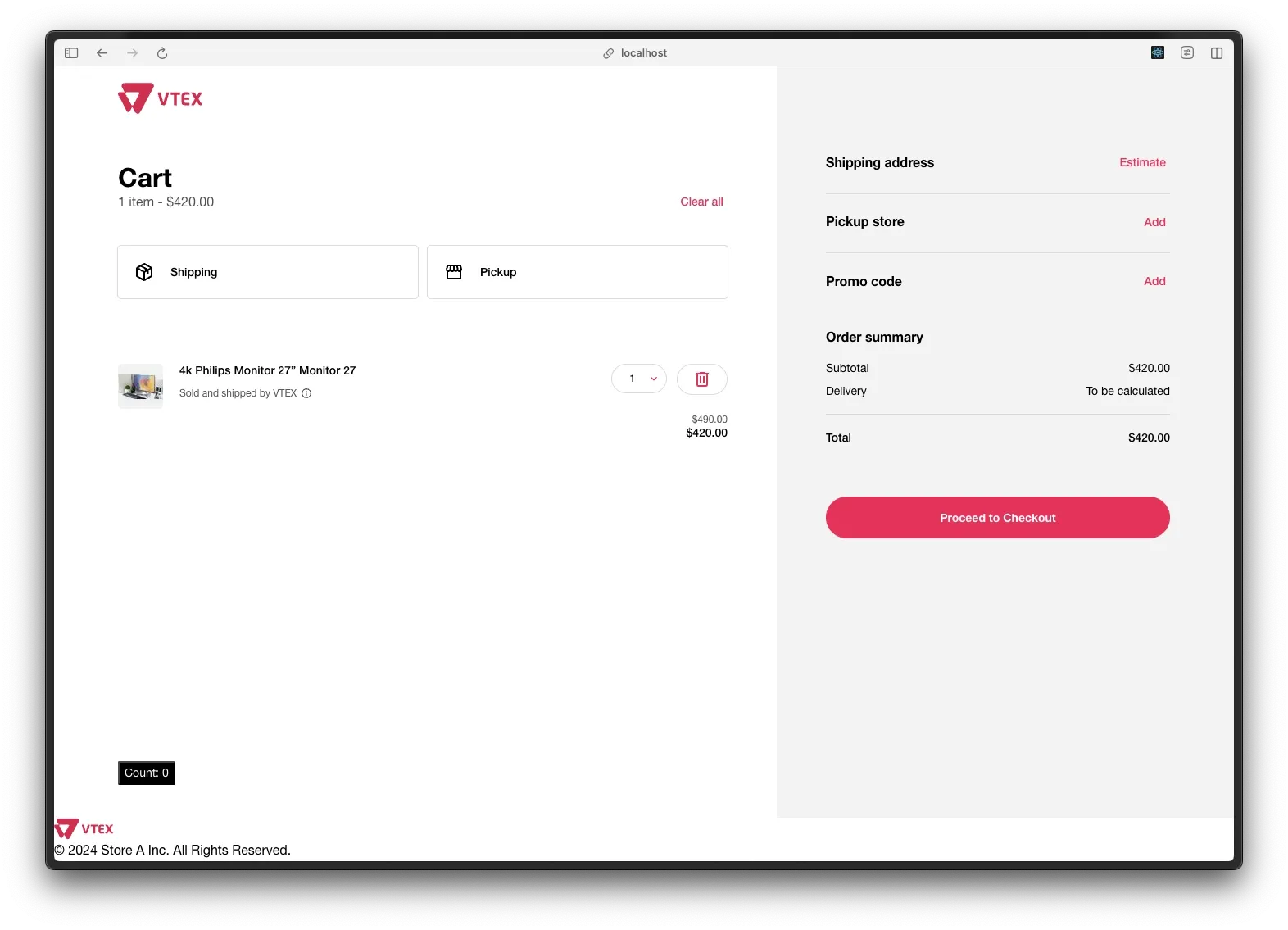 Custom footer with logo