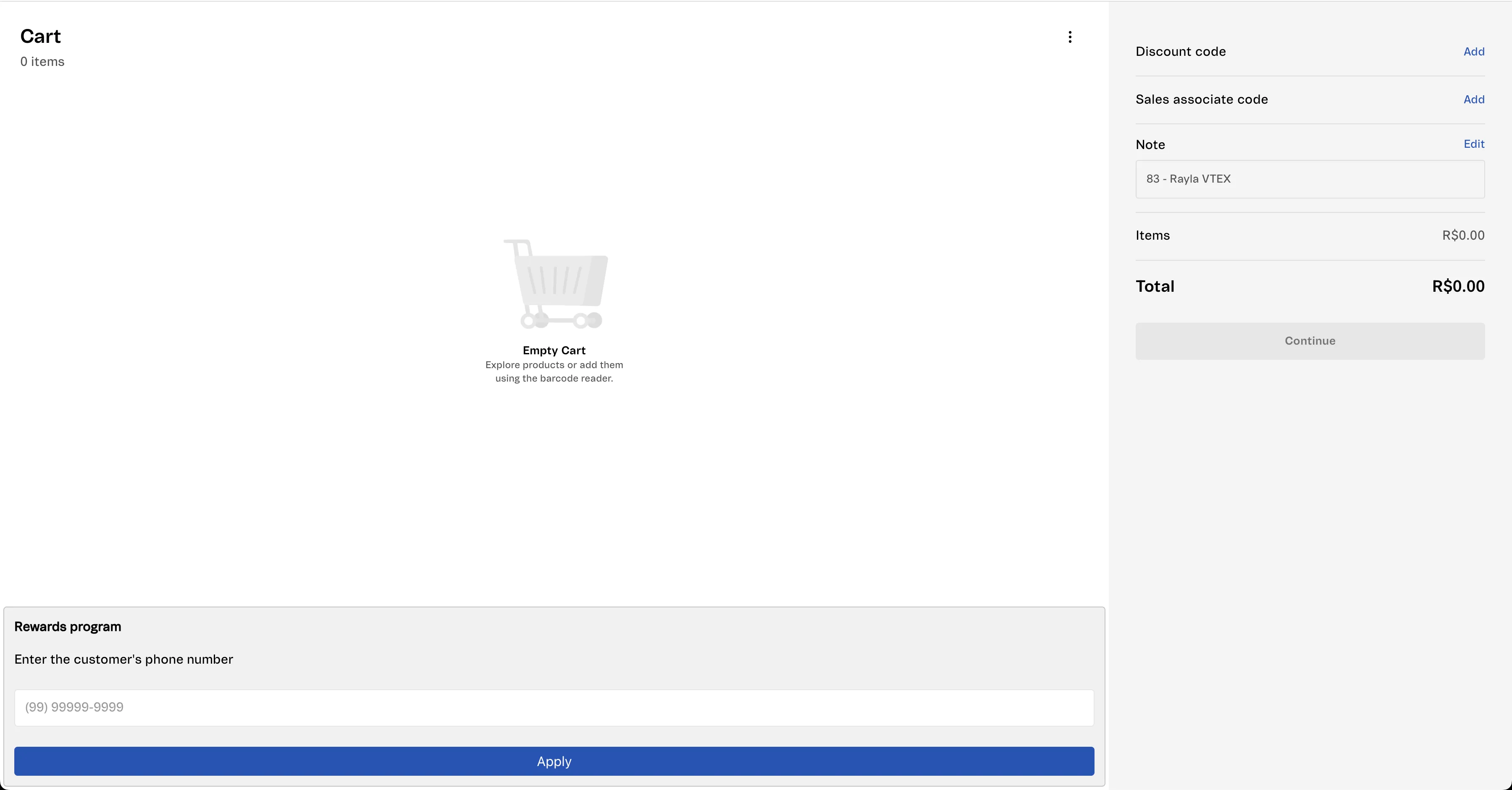 Sales App UI with no customizations